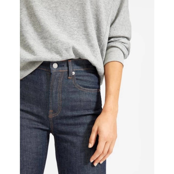 NWOT Everlane High-Rise High Waisted Skinny Jean Dark Wash 28 Ankle - Picture 3 of 8